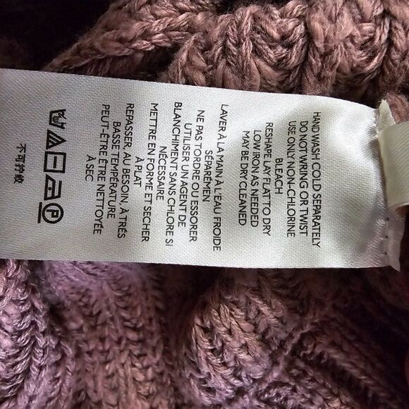 NWT FREE PEOPLE COCOA / MAR DEEP V NECK LONG JUMPER SWEATER SIZE SMALL - Picture 13 of 16